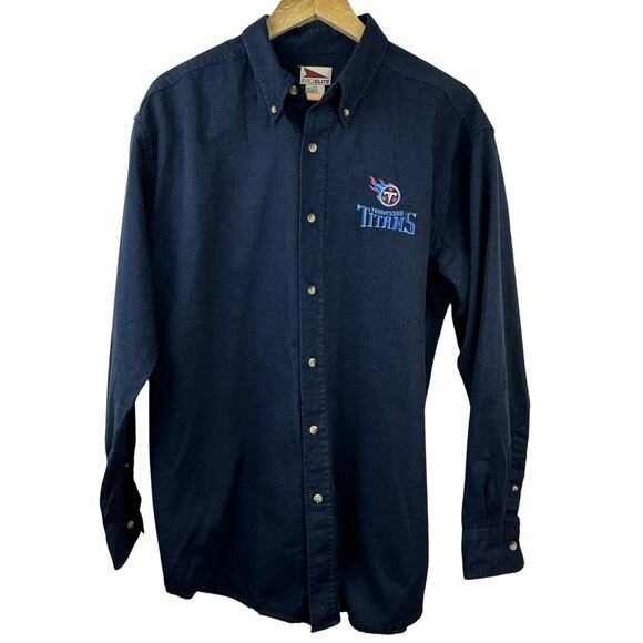 Tennessee Titans Button Down Casual Long Sleeve Shirt Pro Elite Size M - Picture 1 of 10